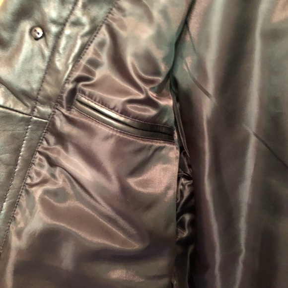 Men’s Leather Coat, Black, Kenneth Cole Reaction M - Picture 6 of 13